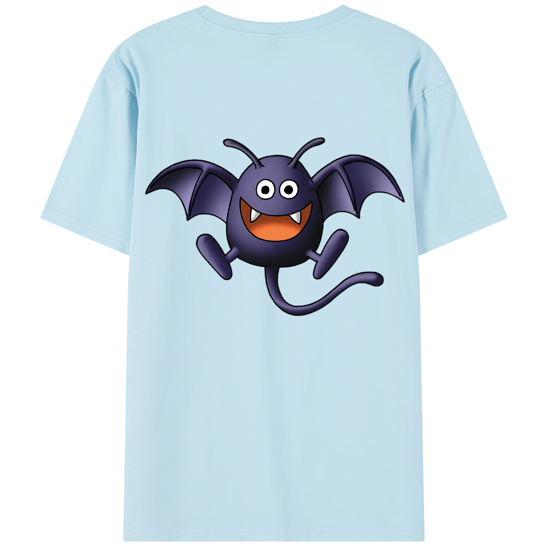 （画像用） ドラゴンクエスト Doragon Kuesuto Dragon Quest 綿100％半袖Tシャツ（背面プリント）
